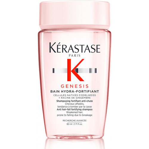 Kérastase Genesis Bain Hydra-Fortifiant Shampoo Stiprinantis šampūnas nuo plaukų lūžinėjimo, ploniems ar riebiems plaukams, 80ml