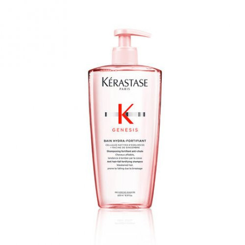 Kérastase Genesis Bain Hydra-Fortifiant Shampoo Stiprinantis šampūnas nuo plaukų lūžinėjimo, ploniems ar riebiems plaukams, 500ml