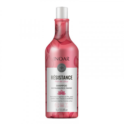 Inoar Resistance Flor de Lotus Shampoo Regeneruojantis blizgesio suteikiantis šampūnas, 1000ml