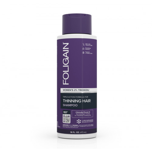 Foligain Hair Regrowth Shampoo Plaukų augimą skatinantis šampūnas moterims su 2% Trioksidiliu, 473ml