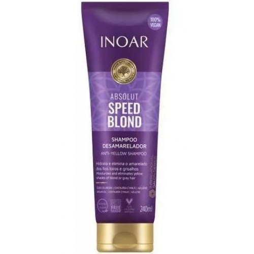 Inoar Absolut Speed Blond Shampoo šampūnas šviesiems plaukamss, 240ml