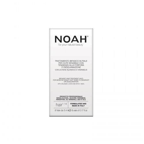 Noah 1.14. Biphasic Hair Treatment Vials Serumas jautriai, linkusiai pleiskanoti odai, 8x5ml