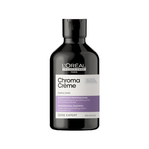 L'Oréal Professionnel Chroma Creme Purple Dyes Shampoo Geltonus atspalvius neutralizuojantis kreminis šampūnas, 300ml