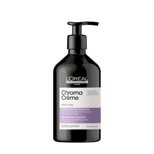 L'Oréal Professionnel Chroma Creme Purple Dyes Shampoo Geltonus atspalvius neutralizuojantis kreminis šampūnas, 500ml