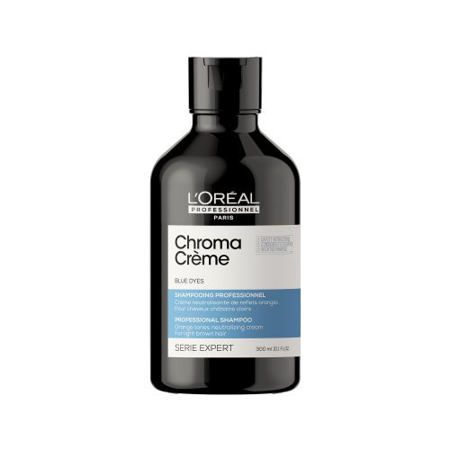 L'Oréal Professionnel Chroma Creme Blue Dyes Shampoo Oranžinius atspalvius neutralizuojantis kreminis šampūnas, 300ml