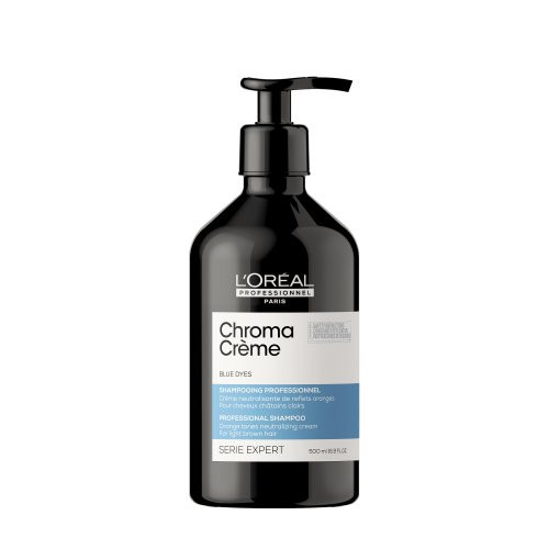 L'Oréal Professionnel Chroma Creme Blue Dyes Shampoo Oranžinius atspalvius neutralizuojantis kreminis šampūnas, 500ml