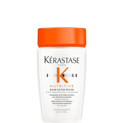 Kérastase Nutritive Bain Satin Riche Shampoo Maitinamasis šampūnas labai sausiems plaukams, 80ml