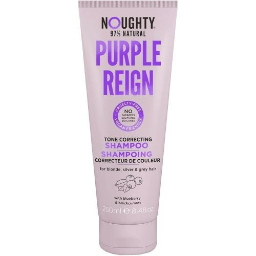 Noughty Purple Reign Shampoo Geltonus plaukų atspalvius koreguojantis šampūnas su mėlynių ir juodųjų serbentų ekstraktais, 250ml