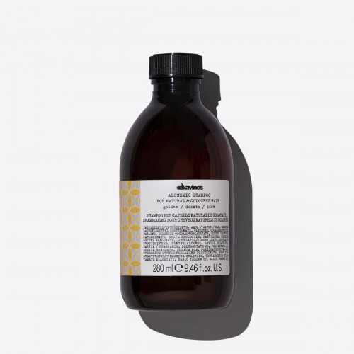 Davines Alchemic Golden Shampoo Dažantis plaukų šampūnas auksinės spalvos, 280ml