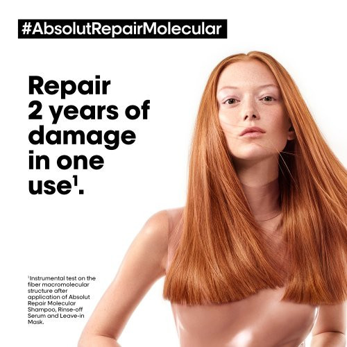 L'Oréal Professionnel Serie Expert  Absolut Repair Molecular Shampoo  Molekulinę struktūrą atstatantis šampūnas pažeistiems plaukams, 100ml