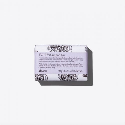 Davines VOLU Shampoo Bar Gausumo plaukams suteikiantis kietasis šampūnas, 100g