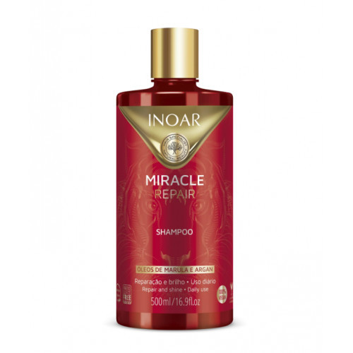 Inoar Miracle Repair Shampoo Atkuriantis blizgesio suteikiantis šampūnas, 500ml