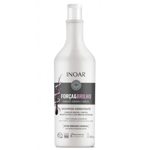 Inoar Forca & Brilho Shampoo Drėkinantis šampūnas, 1000ml