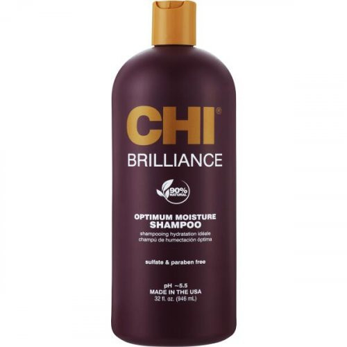 CHI Deep Brilliance Optimum Moisture Shampoo Drėkinamasis šampūnas su alyvuogių ir Monoi aliejais, 946ml