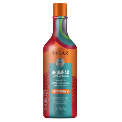 Inoar Bombar Super Vitamins Shampoo Šampūnas praturtintas vitaminais, 1000ml