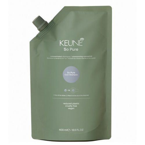 Keune So Pure Cool Shampoo Šampūnas paryškinantis šaltus atspalvius, papildymas, 400ml