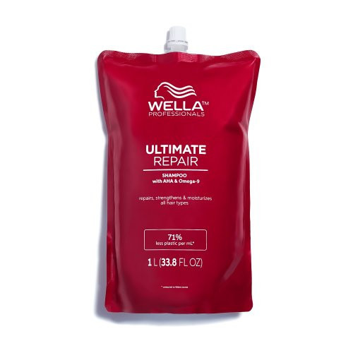 Wella Professionals Ultimate Repair Shampoo Intensyvaus poveikio šampūnas pažeistiems plaukams, 1000ml Refill