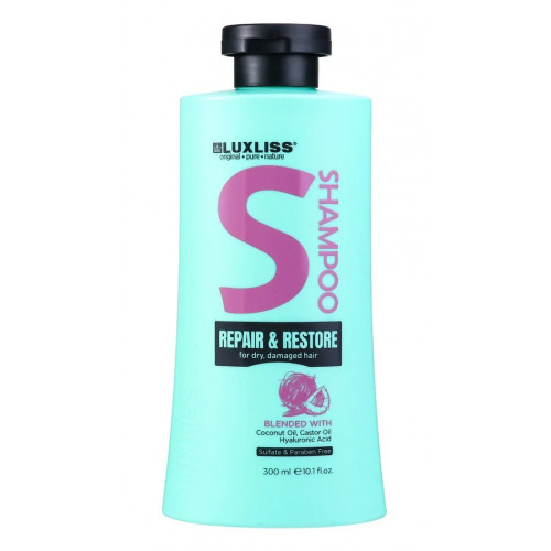 LUXLISS Repair & Restore Shampoo Plaukus atkuriantis šampūnas, 300ml