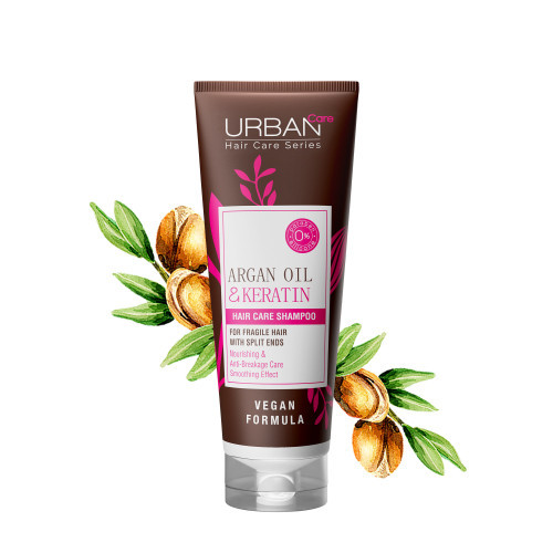 Urban Care Argan Oil & Keratin Hair Shampoo Šampūnas plaukams su argano aliejumi ir keratinu, 250ml