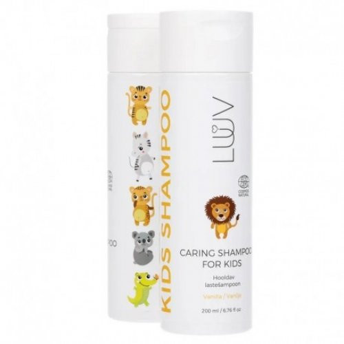 Luuv Caring Shampoo For Kids Vanilla Švelnus šampūnas vaikams Vanilė, 200ml