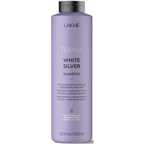 Lakme White Silver Geltonumą neutralizuojantis šampūnas, 1000ml