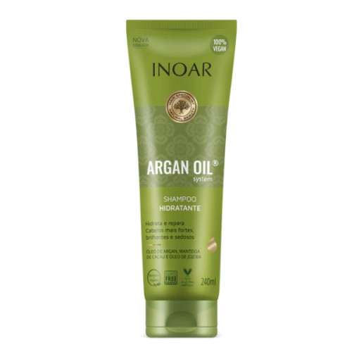 Inoar Argan Oil Shampoo Intensyviai drėkinantis šampūnas su Argano aliejumi, 240ml