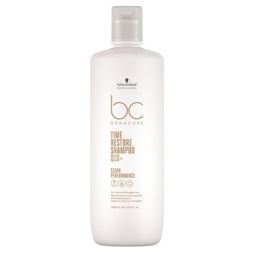 Schwarzkopf Professional BC CP Time Restore Q10+ Shampoo Šampūnas brandiems plaukams, 1000ml