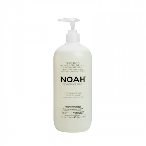 Noah Moisturizing Shampoo With Sweet Fennel And Wheat Protein Šampūnas sausiems plaukams, 1000ml