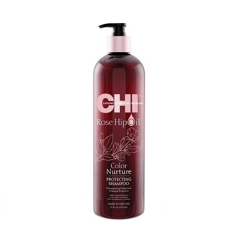 CHI Rose Hip Oil Šampūnas dažytiems plaukams su erškėtuogių aliejumi, 739ml