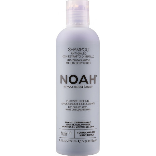 Noah 1.9 Anti-Yellow Shampoo Geltonus atspalvius neutralizuojantis šampūnas, 250ml