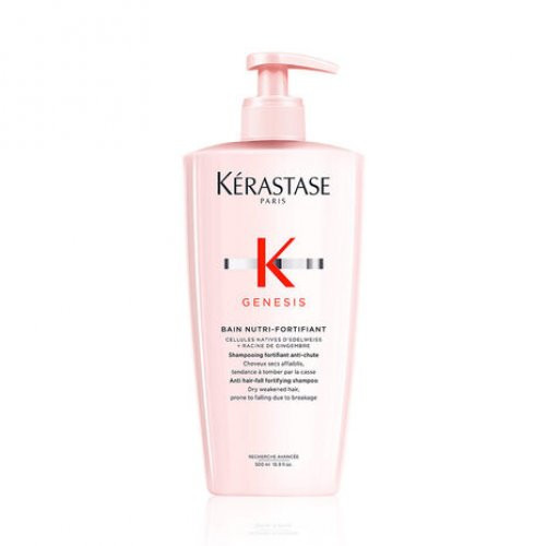 Kérastase Genesis Bain Nutri-Fortifiant Shampoo Stiprinantis šampūnas nuo plaukų lūžinėjimo, sausiems ar tankiems plaukams, 500ml