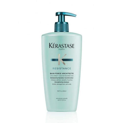 Kérastase Resistance Bain de Force Architecte Pažeistų plaukų šampūnas, 500ml