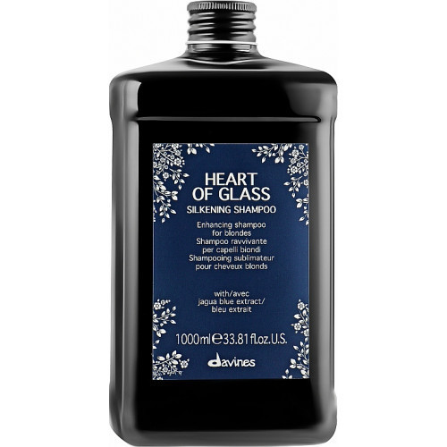 Davines Heart of Glass Silkening Shampoo Šviesius plaukus glotninantis šampūnas, 1000ml