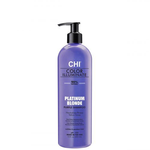CHI Ionic Color Illuminate Platinum Blonde Shampoo Spalvos atgaivinimo šampūnas, 355ml