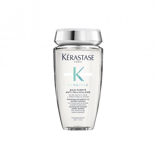 Kérastase Symbiose Bain Pureté Anti-Pelliculaire Valomasis šampūnas nuo pleiskanų riebiai ir jautriai galvos odai, linkusiai į pleiskanas, 250ml