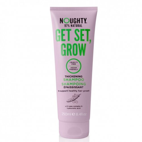 Noughty Get Set, Grow Thickening Shampoo Plaukų augimą skatinantis šampūnas su hialurono rūgštimi ir žirnių kompleksu, 250ml