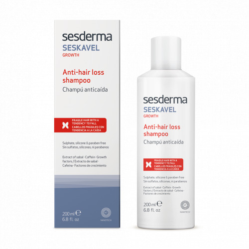 Sesderma Seskavel Growth Anti-Hair Loss Shampoo Šampūnas nuo plaukų slinkimo, 200ml