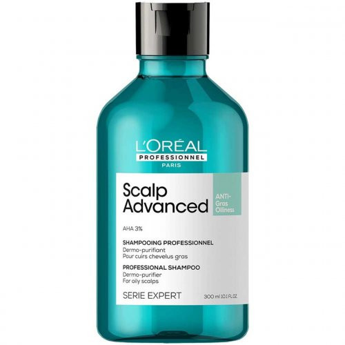L'Oréal Professionnel Scalp Advanced Anti-Oiliness Dermo-Purifier Shampoo Valantis šampūnas riebiems plaukams, 300ml