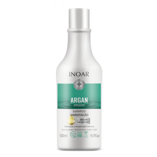 Inoar Argan Infusion Hydrating Shampoo Plaukus drėkinantis šampūnas, 500ml