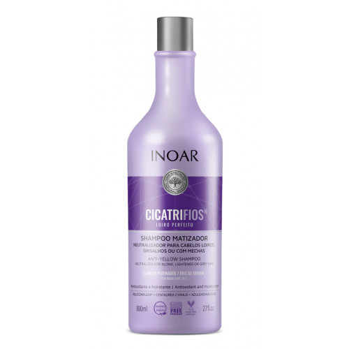 Inoar CicatriFios Perfect Blond Shampoo Šampūnas šviesiems plaukams, 800ml