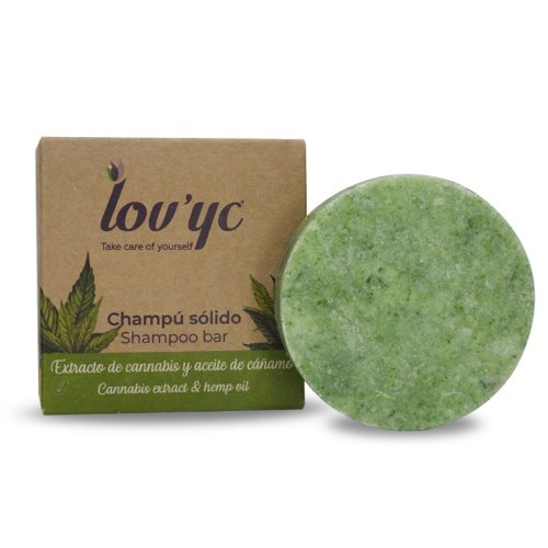 Kietas plaukų šampūnas LOVYC CANNABIS & HEMP, 50 g