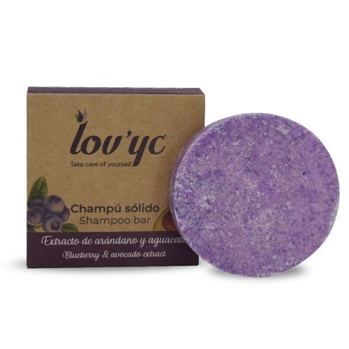 Kietas plaukų šampūnas LOVYC BLUEBERRY & AVOCADO, 50 g