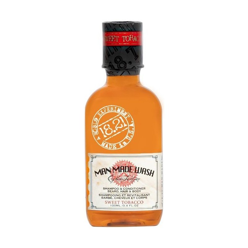 Daugiafunkcė priemonė vyrams 3 in 1:  stiprinamasis šampūnas, kondicionierius ir kūno prausiklis viename 18.21 Man Made Wash Sweet Tobacco WSH3ST, 100 ml