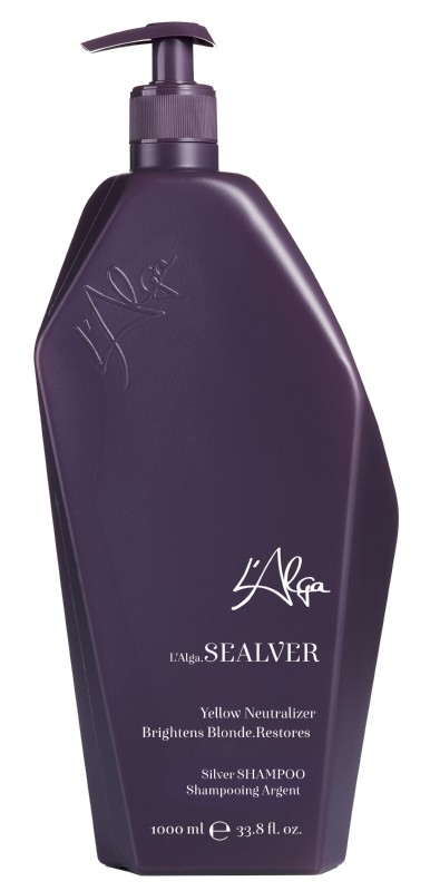 Šampūnas šviesiems plaukams L'Alga Sealver Shampoo LALA130106, neutralizuoja geltonumą, 1000 ml