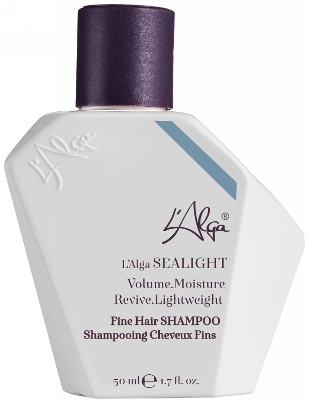 Apimties suteikiantis šampūnas plaukams L'Alga SEALIGHT Shampoo LALA110101, ploniems plaukams, 50 ml