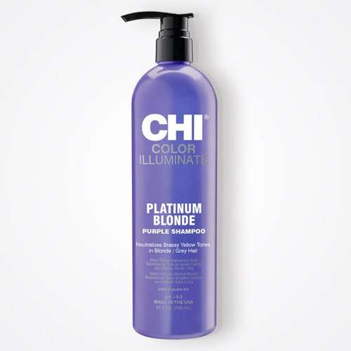 CHI Spalvą išryškinantis šampūnas šviesiems plaukams Ionic Color Illuminate Platinum Blonde shampoo 739ml