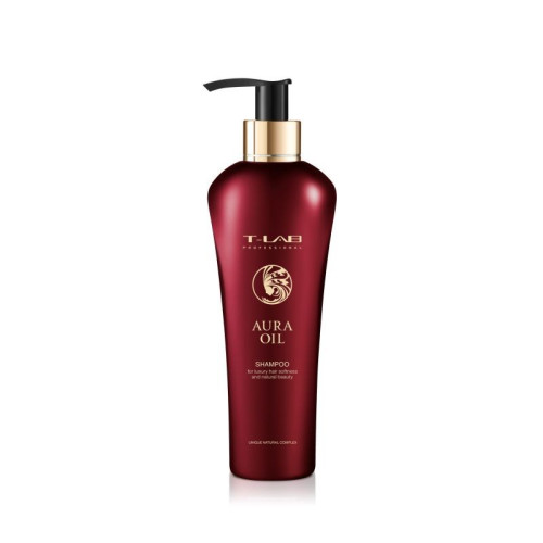 Šampūnas prabangiam plaukų švelnumui ir natūraliam grožiui T-LAB Professional Aura Oil DUO Shampoo 750ml