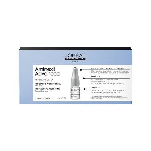 L'Oréal Professionnel Aminexil Advanced Anti-Hair Loss Activator Programme Dvigubo poveikio programa nuo plaukų slinkimo, 10x6ml