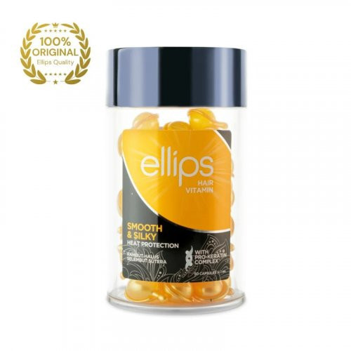 Ellips Smooth & Silky Pro-Keratin Complex Hair Vitamins Tepami vitaminai intensyviam plaukų drėgmės atstatymui su keratinu, 50x1ml