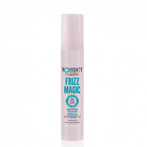 Noughty Frizz Magic Anti-Frizz Serum Glotninamasis nuo karščio apsaugantis serumas su marulos aliejumi ir japoninių ridikų ekstraktais, 75ml